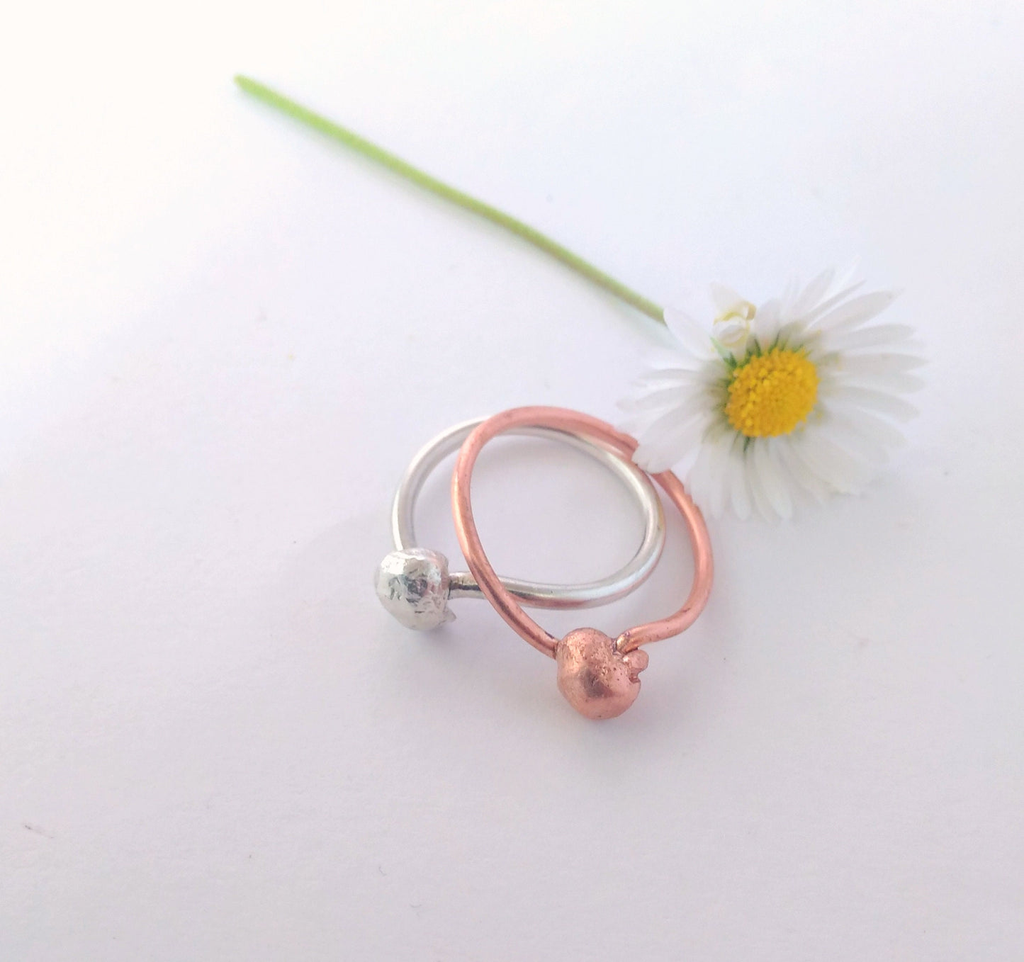 Alternative engagement ring. Unconventional simple promise ring for her. Sterling silver contemporary jewelry