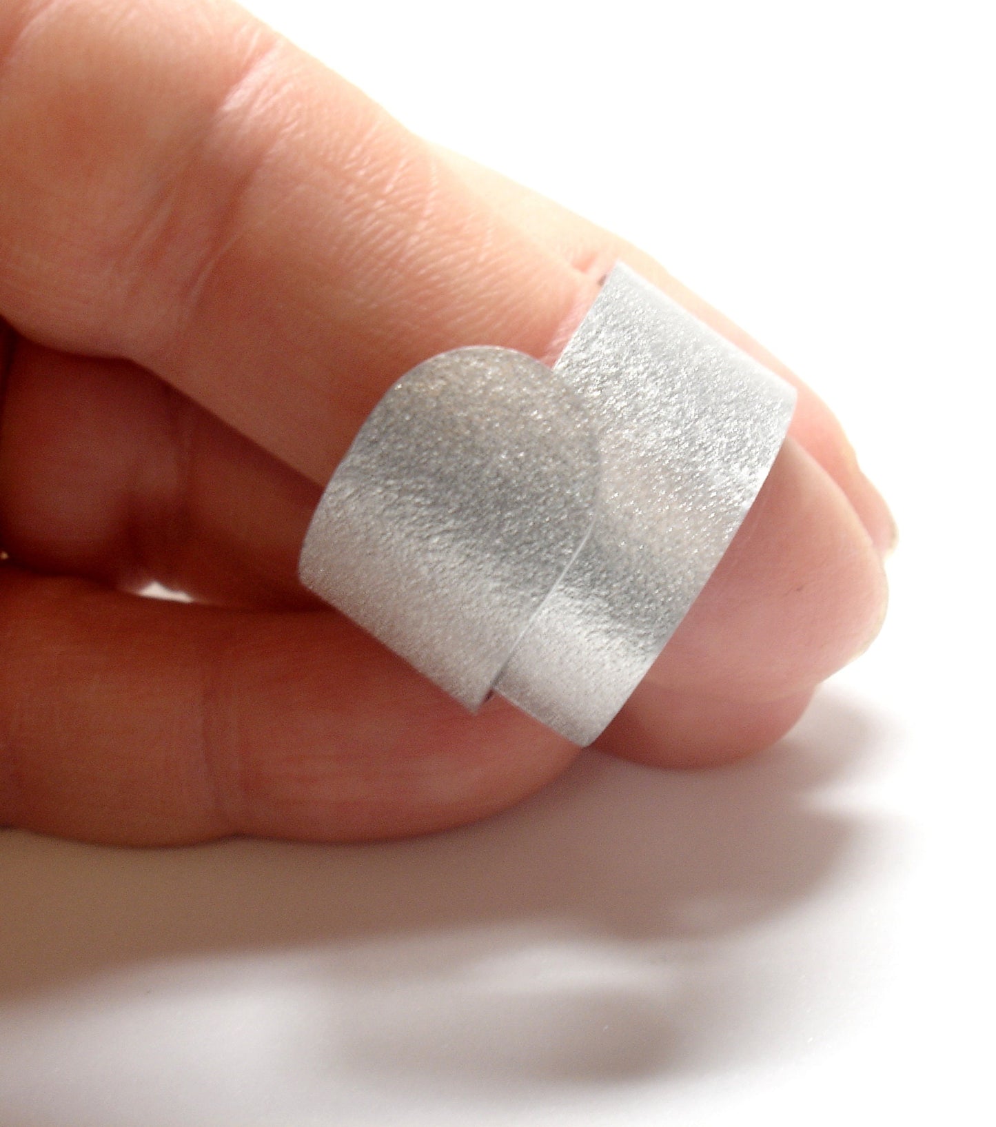 Aluminium ring for woman. Wide band ring. Statement ring. Contemporary jewelry. Aluminium jewelry