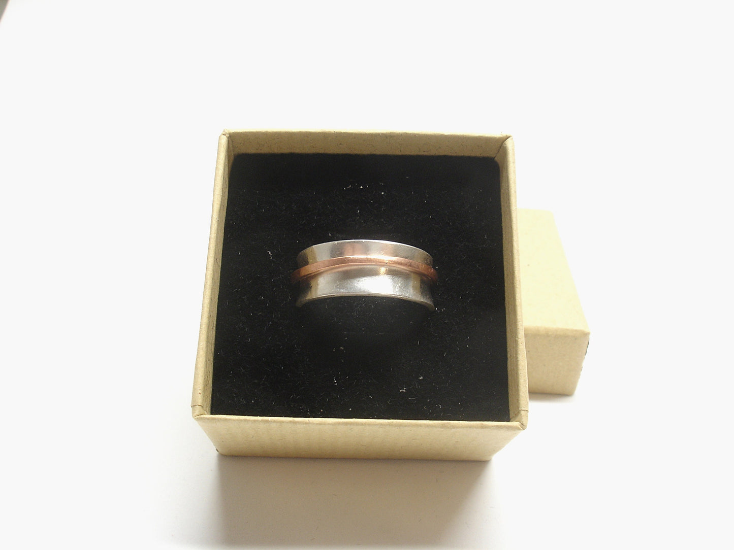 Silver spinner ring for woman. Wide band fidget ring. Thumb rings for women. Worry rolling ring