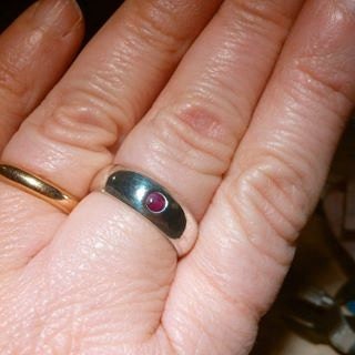 Ruby ring, July birthstone ring, Engagement ring, Stone ring, Sterling silver ring, Silver band ring, Gemstone ring