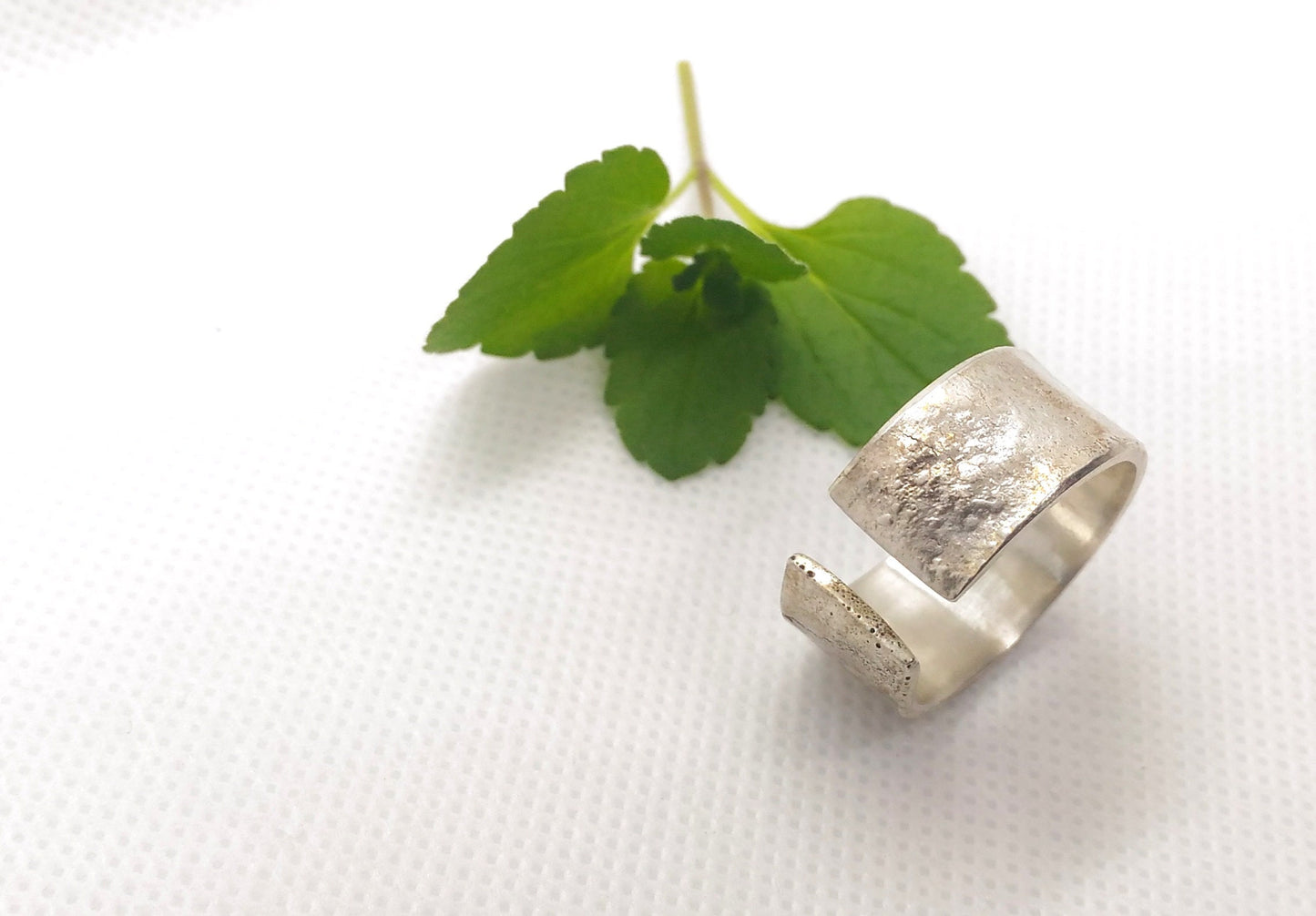 Alternative engagement ring. Reticulated silver ring. Unusual wedding ring. Contemporary jewelry. Silver jewelry. Statement ring