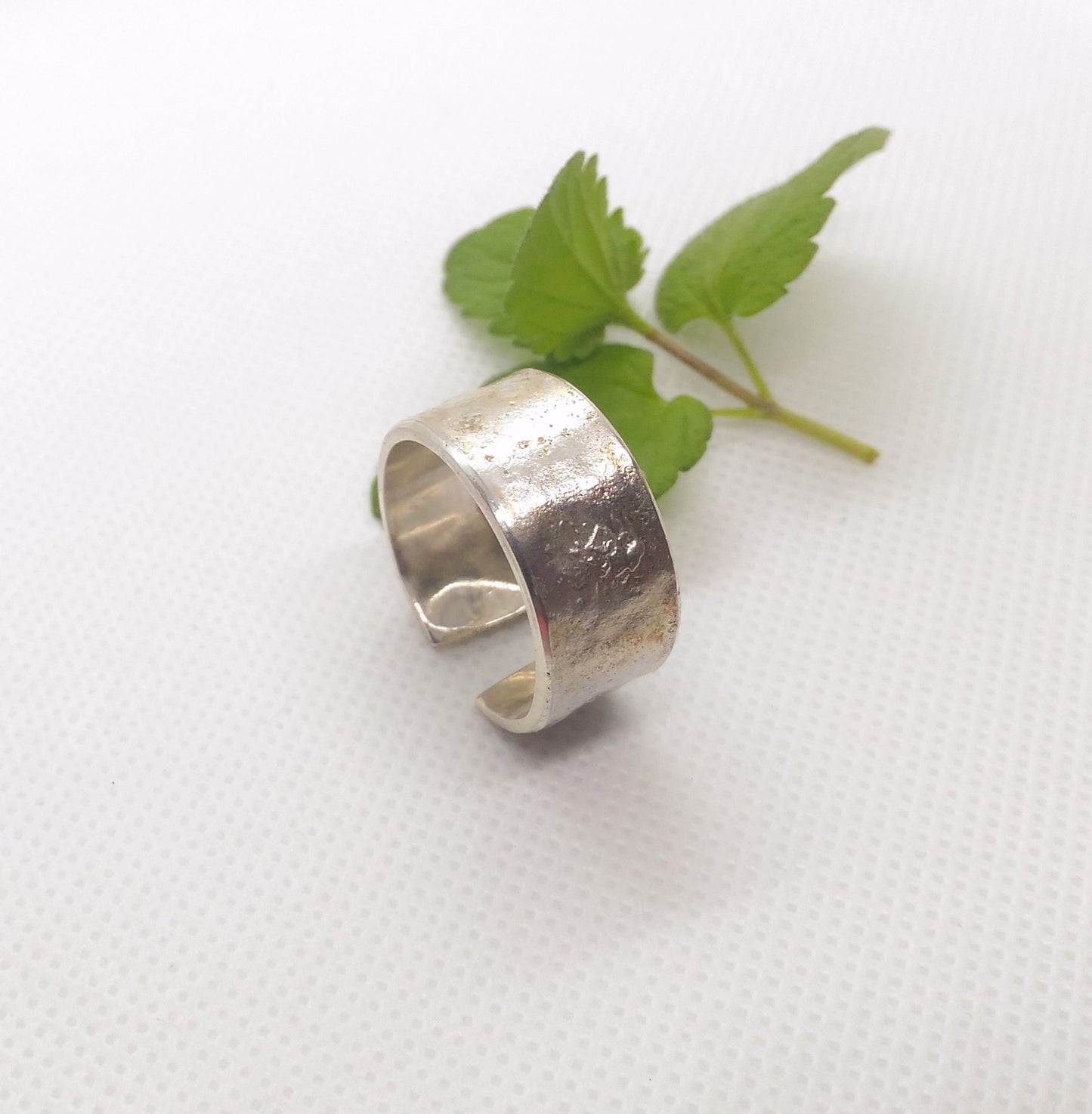 Alternative engagement ring. Reticulated silver ring. Unusual wedding ring. Contemporary jewelry. Silver jewelry. Statement ring