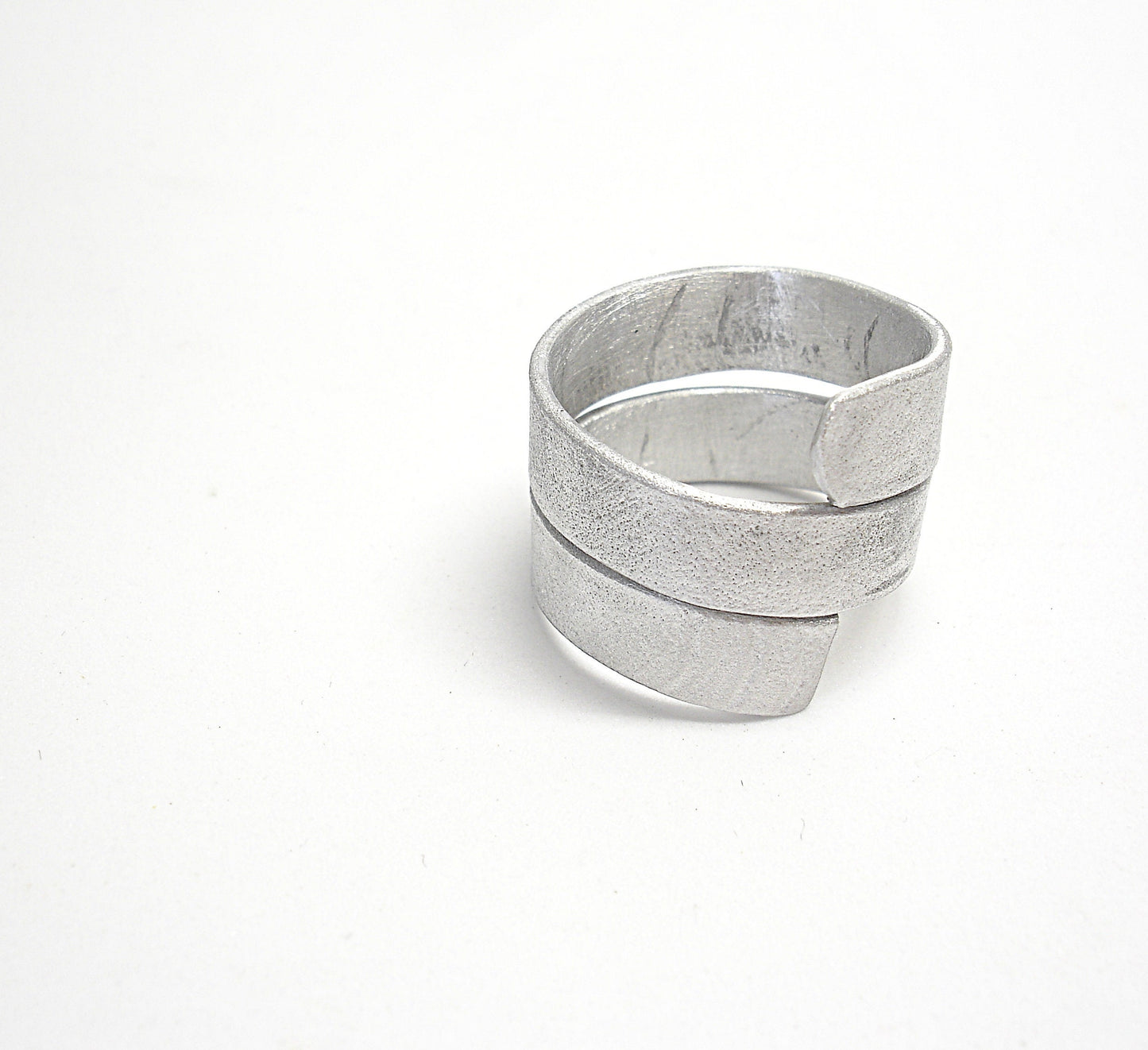 Aluminum ring. Wide band ring Womens statement ring. Aluminium ring. Contemporary jewelry Aluminium jewelry