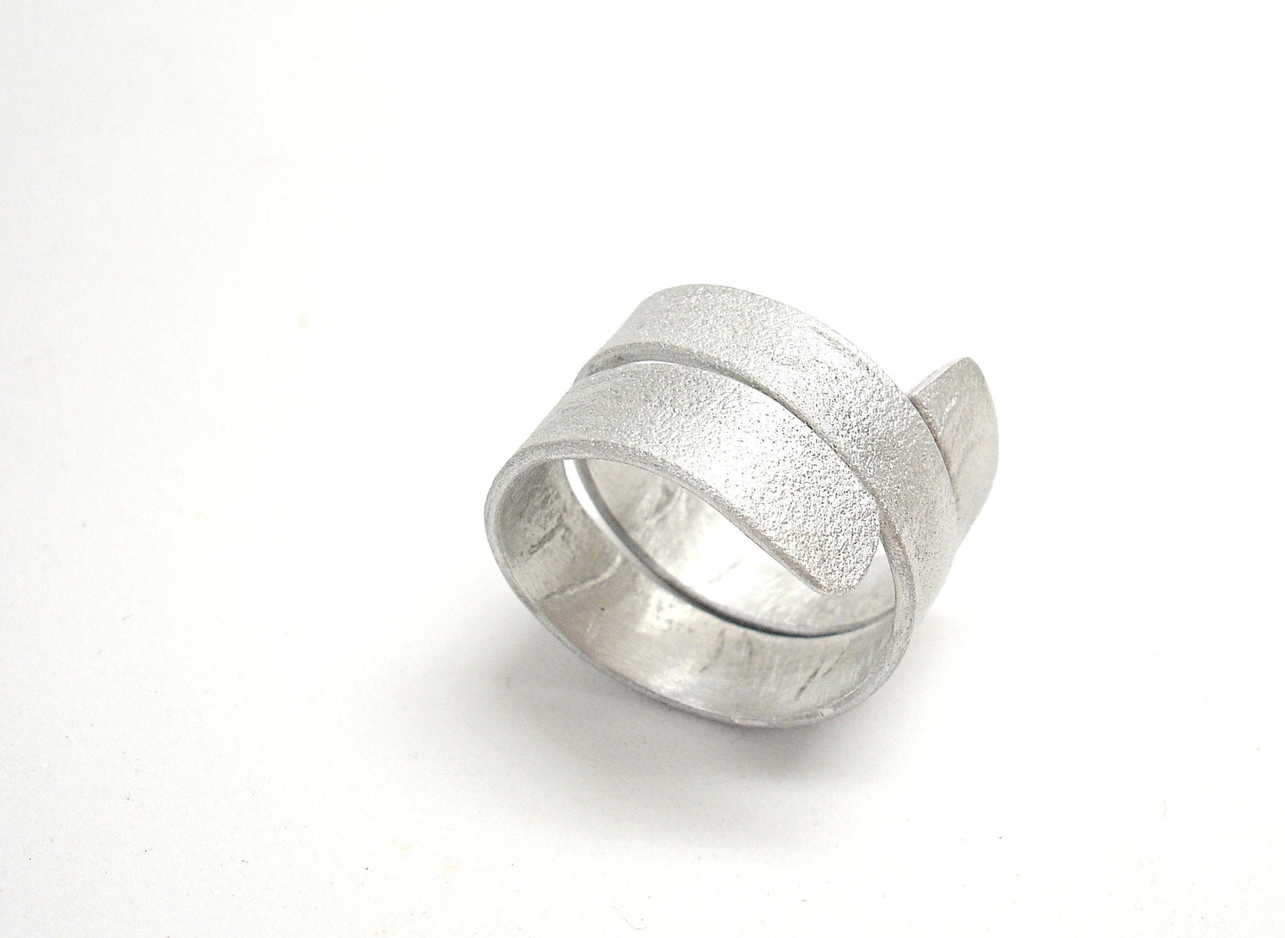 Aluminum ring. Wide band ring Womens statement ring. Aluminium ring. Contemporary jewelry Aluminium jewelry
