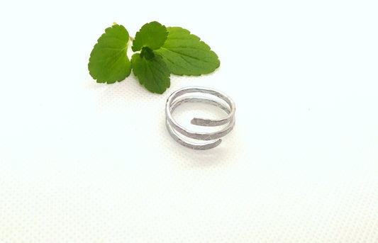 Aluminum thumb rings for women. Contemporary aluminium jewelry. Gift for her