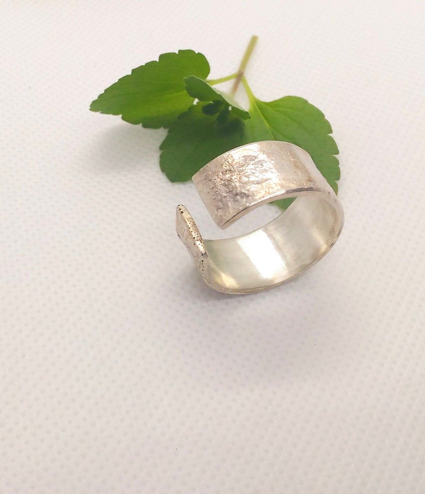 Alternative engagement ring. Reticulated silver ring. Unusual wedding ring. Contemporary jewelry. Silver jewelry. Statement ring