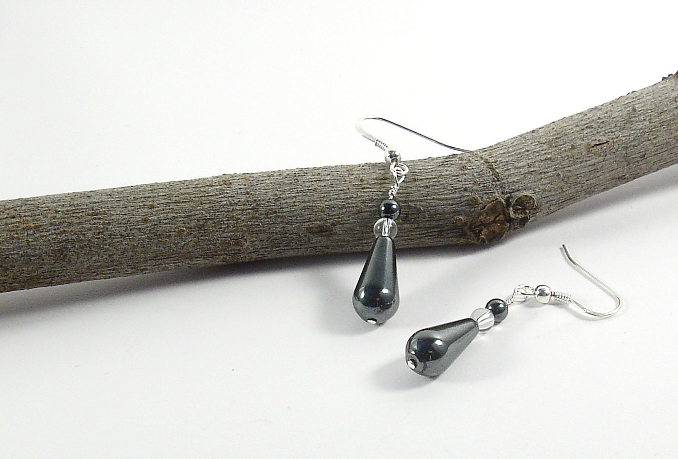 Bridesmaid gift from bride. Sterling silver wedding earrings. Dangle bridal earrings.